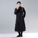 外套民族风复古长衫 苎麻加绒长袍刺绣金线中长款 棉麻男装 秋冬新品