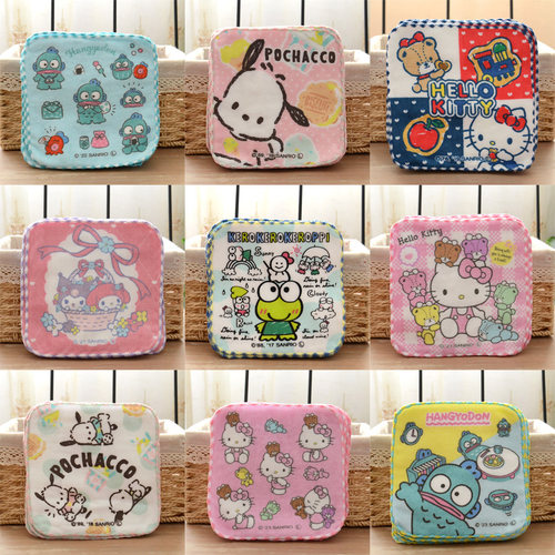 角落kitty美乐蒂纯棉卡通小方巾