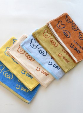 外贸原单 纯棉毛巾卡通小狗可爱洗脸面巾吸水柔软 全棉 36*79cm