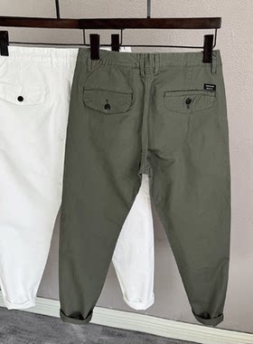 高端休闲裤男春夏季薄款修身小脚裤子潮流韩版青年百搭欧版九分裤
