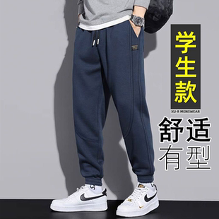 夏季青少年休闲运动长裤子男孩2026新款初中学生大童薄款束脚卫裤