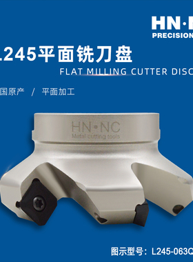 海纳R/L254-50/63/80/100平面45度铣刀盘数控铣刀盘R245-12T3刀片