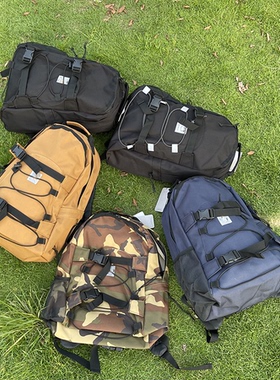 卡特工装书包女酷系带滑板包百搭双肩包大容量潮男背包