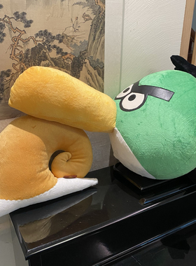 heleworld愤怒的鸟儿大嘴绿鸟2013年制作原版收藏玩偶