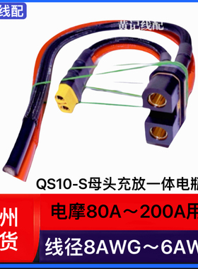 QS10-S母头充放一体电瓶线两轮三轮房车叉车大功率电源线T