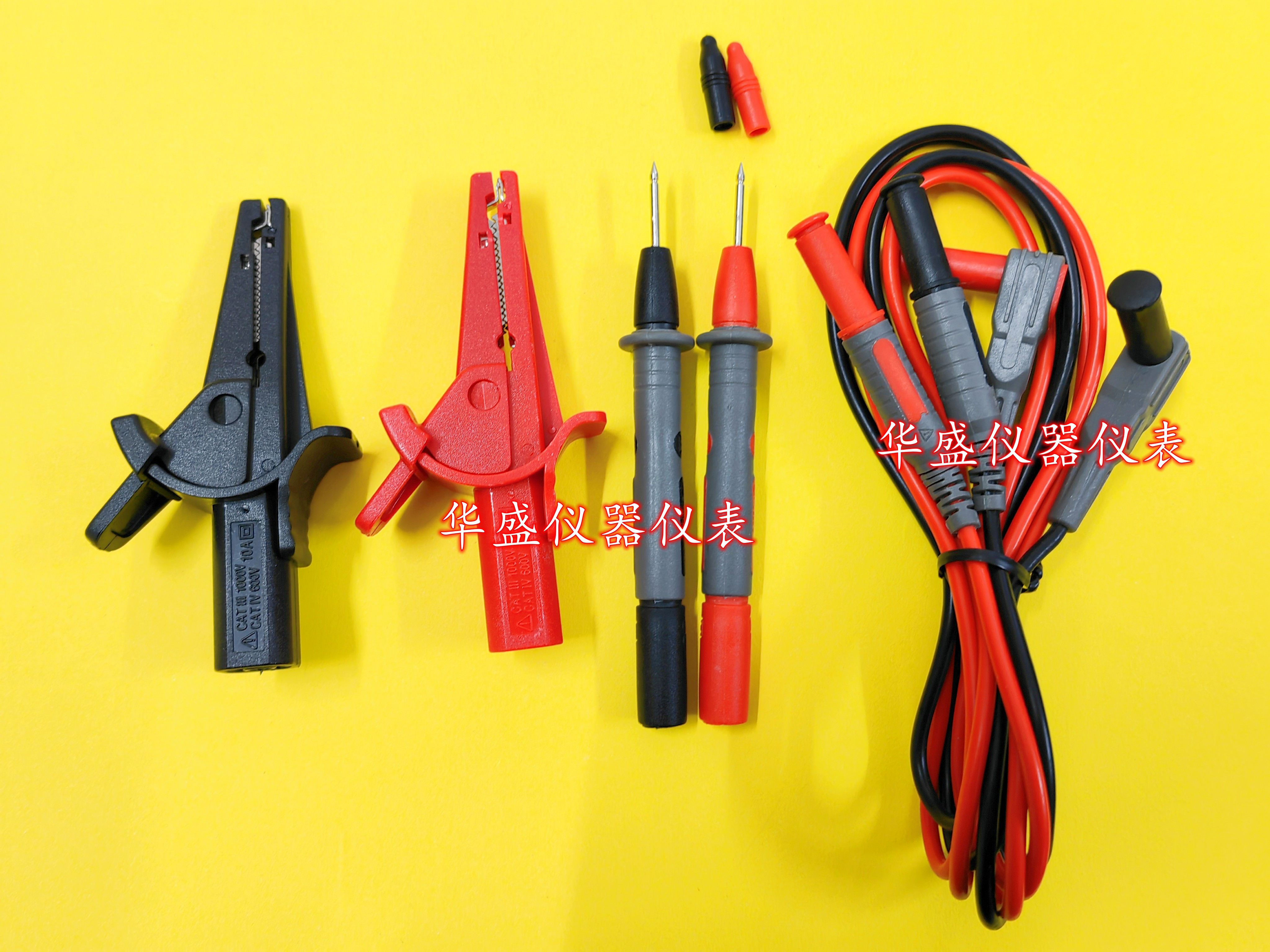 日置万用表表笔带鳄鱼夹 带夹子线 电容线夹 绝缘表表笔测试线