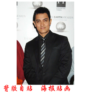26海报阿米尔汗印度电影男明星墙壁装饰画背胶自贴大幅室内墙饰