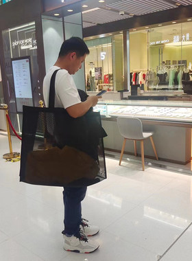 购物袋纯色超大号时尚结实