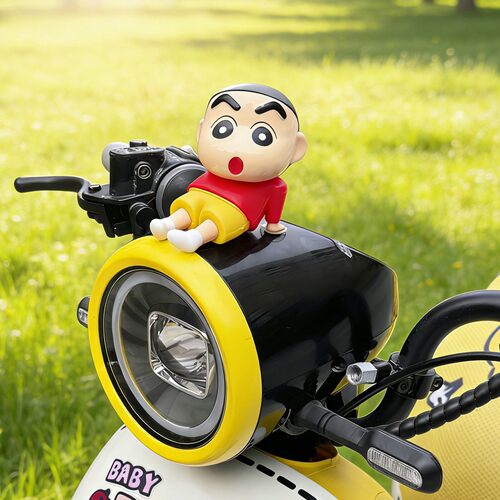 电动车装饰摆件蜡笔小新改造小配件贴纸适用雅迪爱玛台铃九号极核