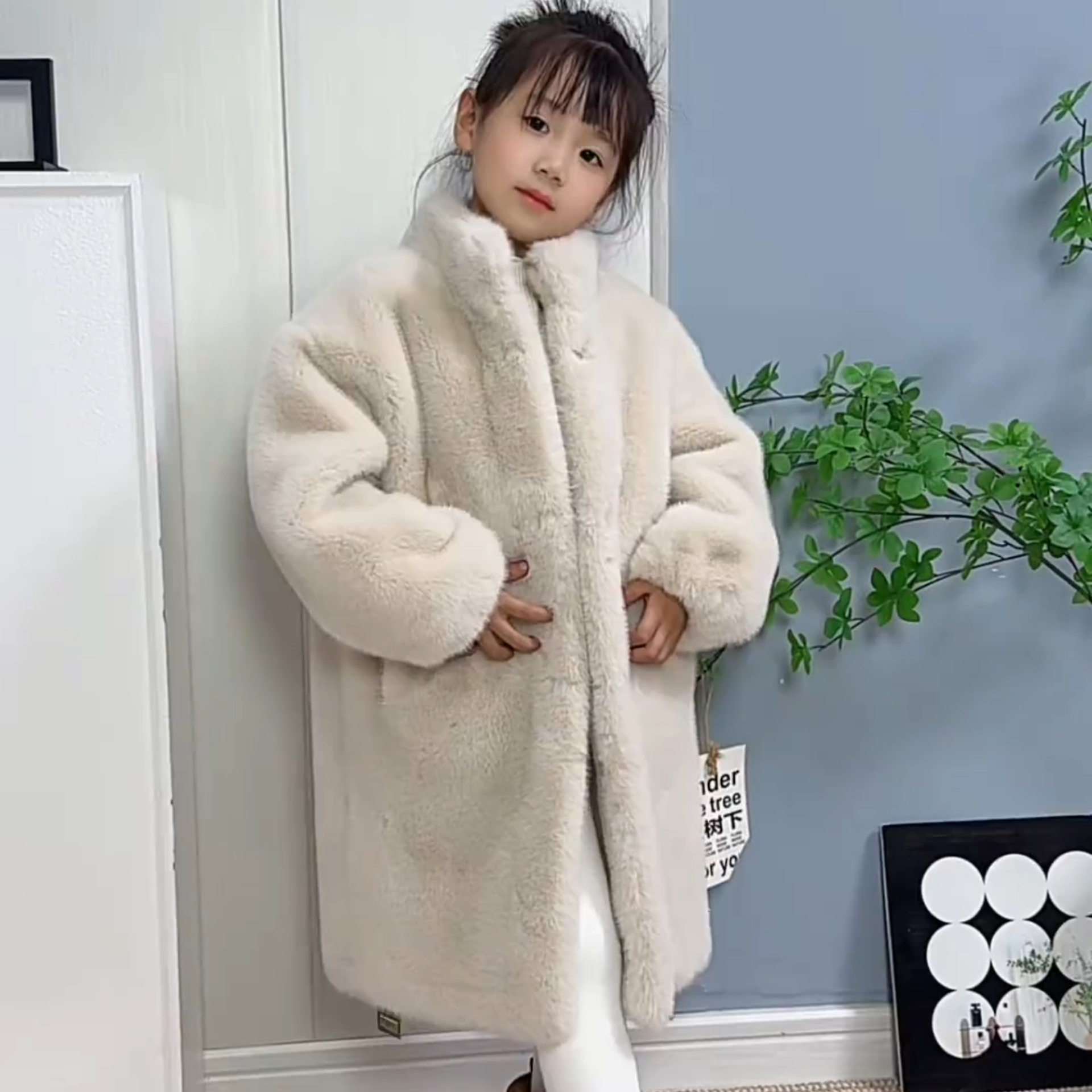 女童毛毛外套皮毛一体冬季女宝仿皮草水貂毛棉袄中长款大衣送帽子,童装/婴儿装/亲子装,皮草/仿皮草,淘宝优惠券,粉丝福利购,淘宝优惠卷