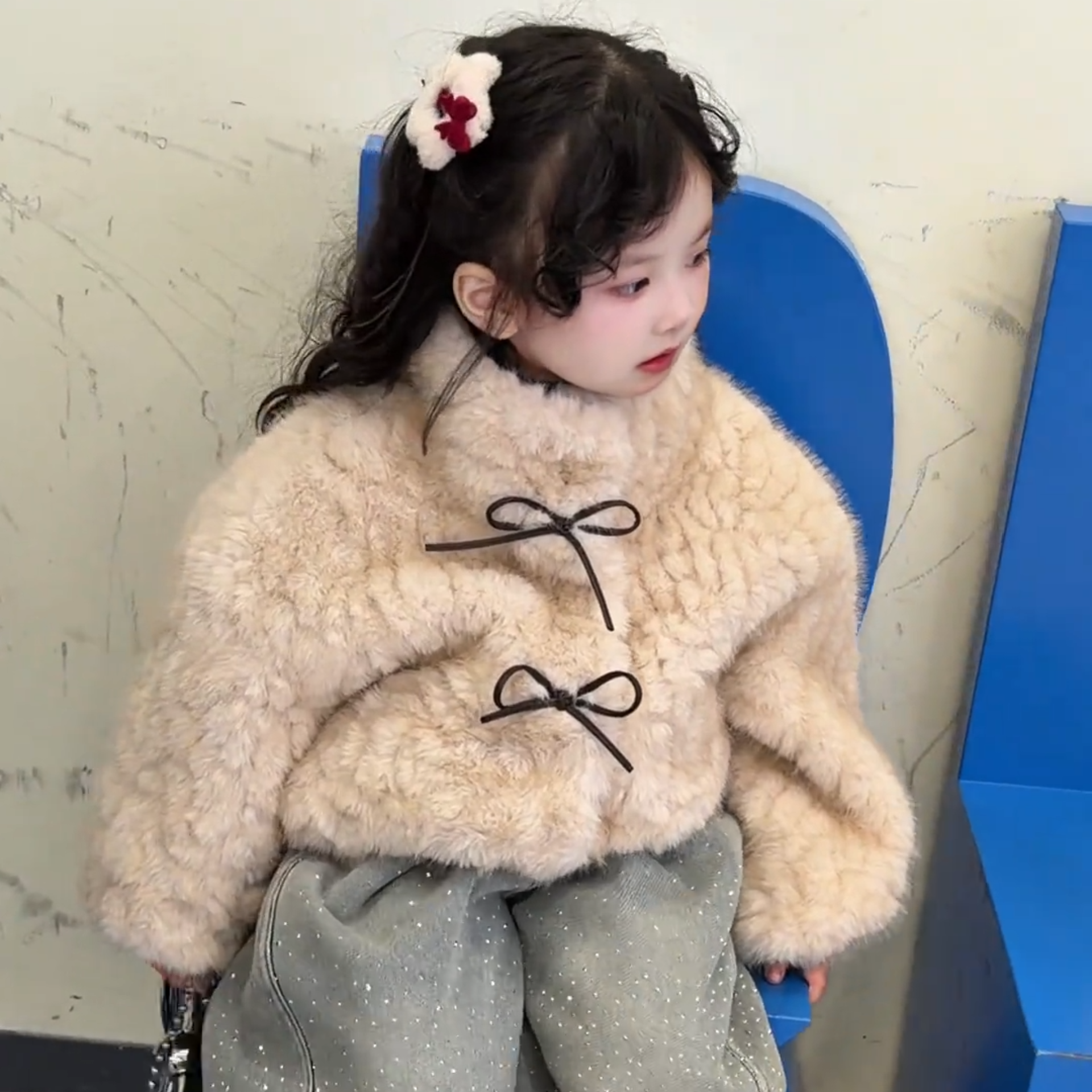 冬季千金风立领厚款女童外套儿童小童毛绒皮毛一体大衣,童装/婴儿装/亲子装,普通外套,淘宝优惠券,粉丝福利购,淘宝优惠卷