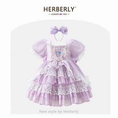 赫柏莉HERBERRY女童星黛露连衣裙夏装洋气小女孩lolita礼服公主裙