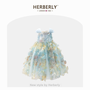 赫柏莉HERBERRY女童花仙子网纱公主裙四季儿童生日礼服背心连衣裙