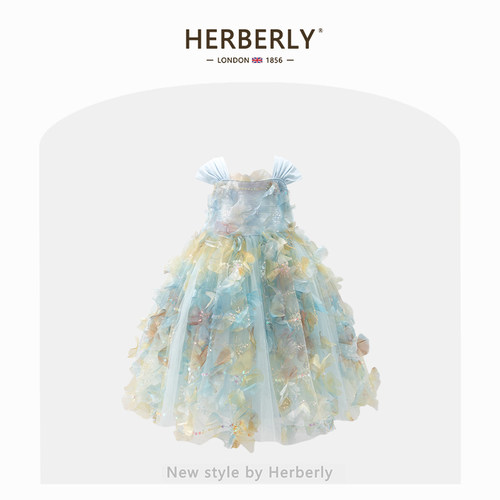 赫柏莉HERBERRY女童花仙子网纱公主裙四季儿童生日礼服背心连衣裙