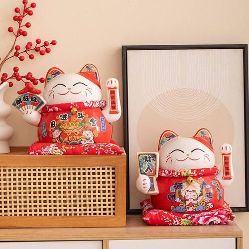 摆件摇手陶瓷客厅开业创意蜀门