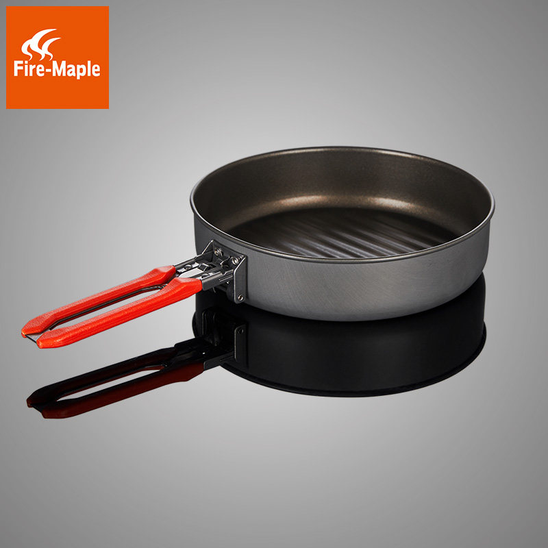 火枫黄金盛宴平底不粘锅煎锅户外便携折叠煎锅特氟龙涂层煎牛排锅