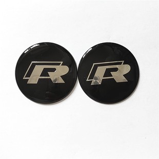 适用于600RS油箱标56mm贴标65mm标双R标 铝合金滴胶45mm圆型弧度