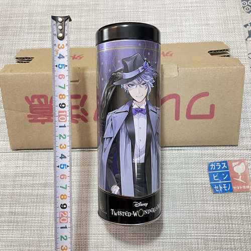 现货 正品 迪士尼扭曲仙境 Azul 圆筒糖果罐 空罐 中古品 20cm