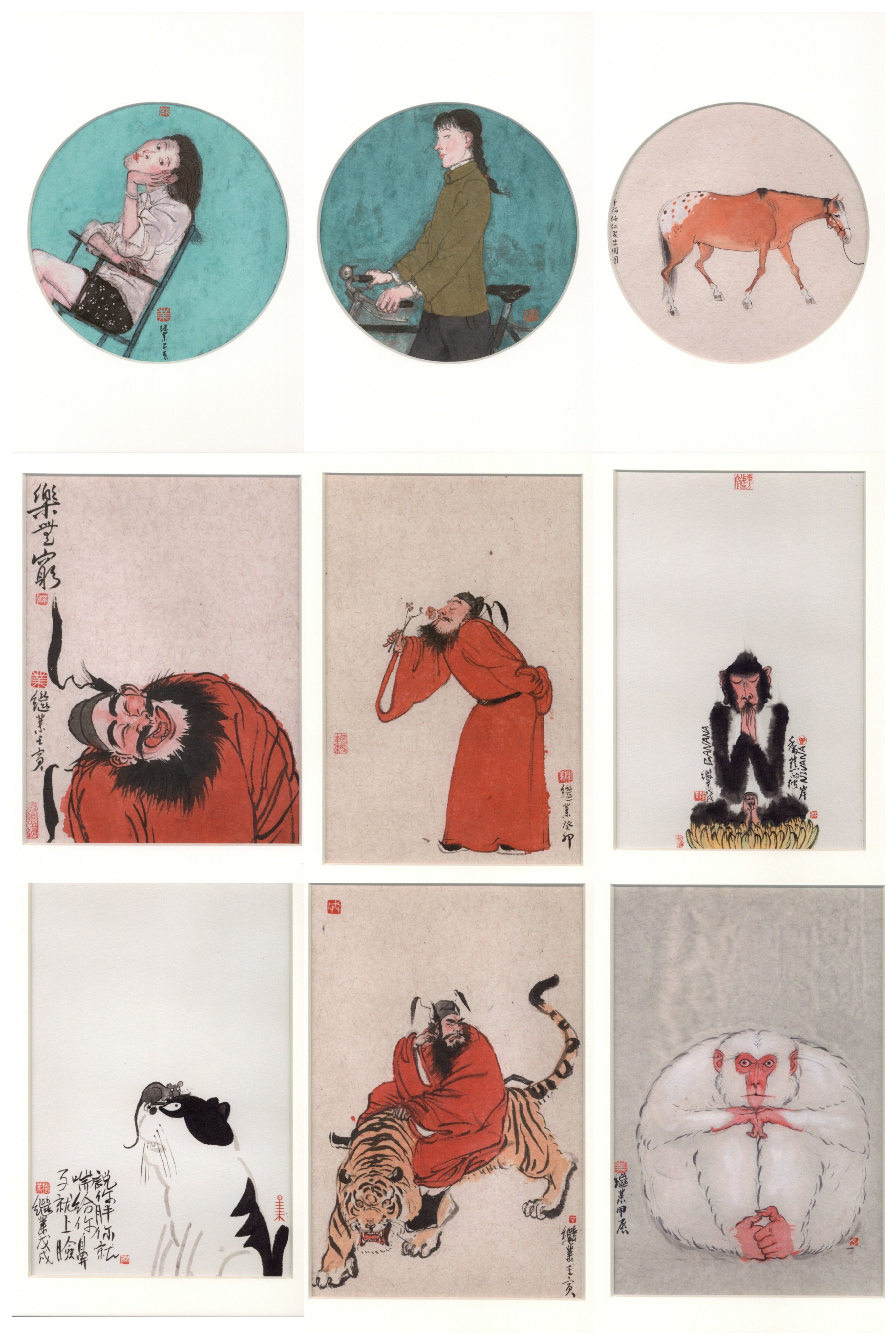 不仁斋薛继业水墨系列复制版画画卡