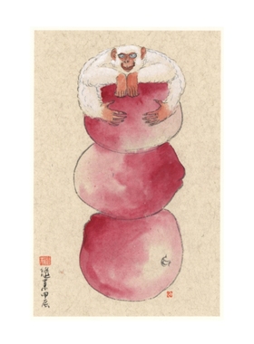 薛继业水墨虎年画虎高精版画画心34*22无框卧室卫生间走廊装饰画