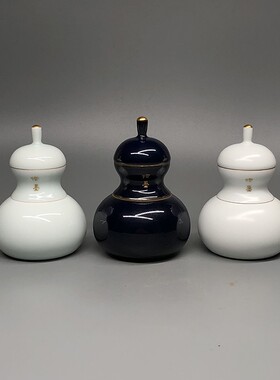 不仁斋外观专利  薛继业戊戌版专款葫芦加盖笔舔墨涵水盂套件