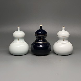 不仁斋外观专利  薛继业戊戌版专款葫芦加盖笔舔墨涵水盂套件