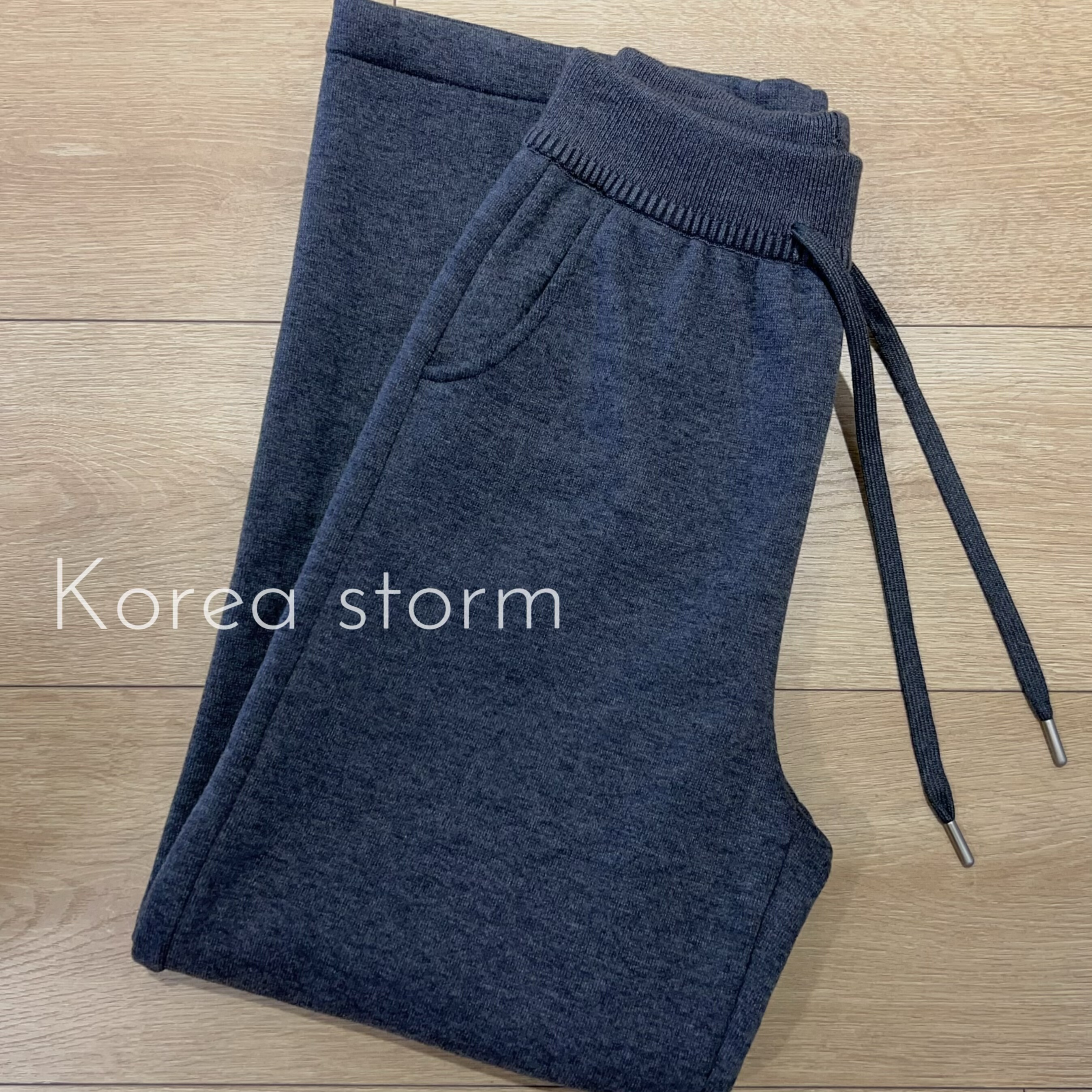 欧洲站 秋冬新款时尚百搭松紧腰抽绳休闲裤 加绒保暖显瘦直筒长裤