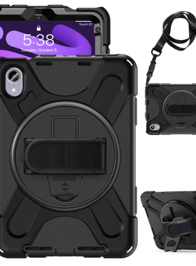 Mini7防摔平板壳适用苹果iPad Mini6电脑保护套8.3英寸硅胶全包底壳手持带支架便携迷你第六代2024迷你第七代