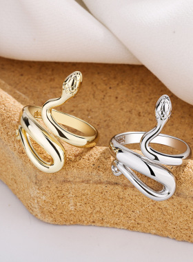 01684欧美时尚蛇形戒指女ins