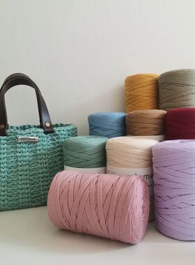 扁带纱线包包diy材料手工编织线