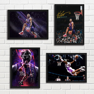 Vince Carter半人半神猛龙NBA扣篮王墙画 饰画 文斯卡特球迷周边装