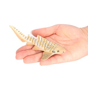 斑马鲨大尾虎鲛豹纹鲨Zebra Shark模型仿真海洋动物摆件认知玩具
