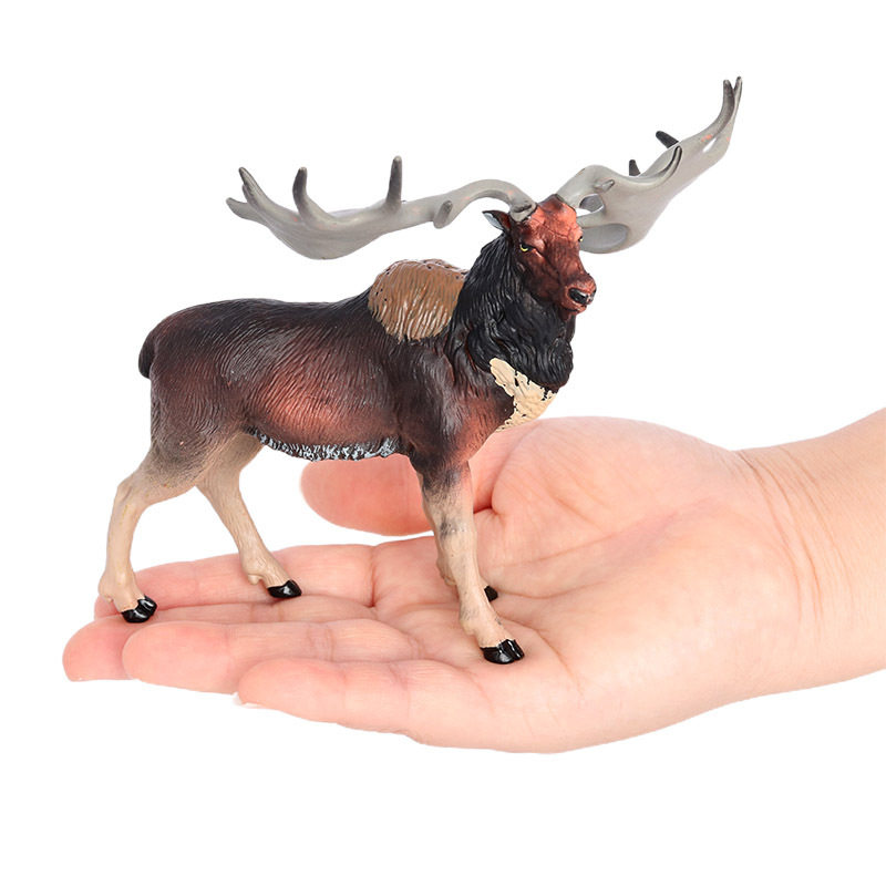 大角鹿模型远古动物大角鹿巨鹿爱尔兰麋鹿儿童早教认知摆件玩具