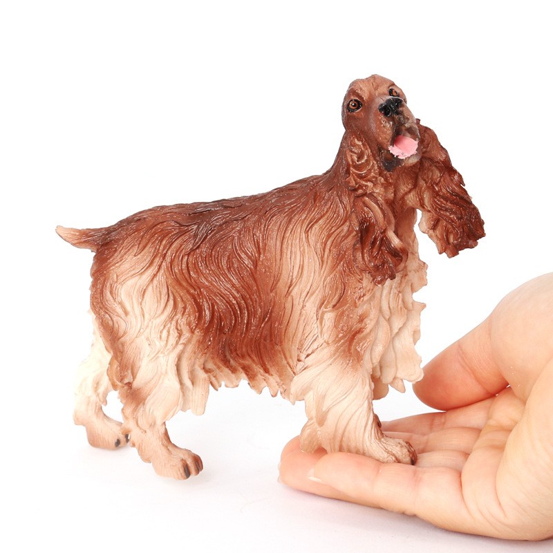 3款可卡犬模型美国可卡犬猎鹬犬猎犬宠物狗儿童认知玩具小狗摆件