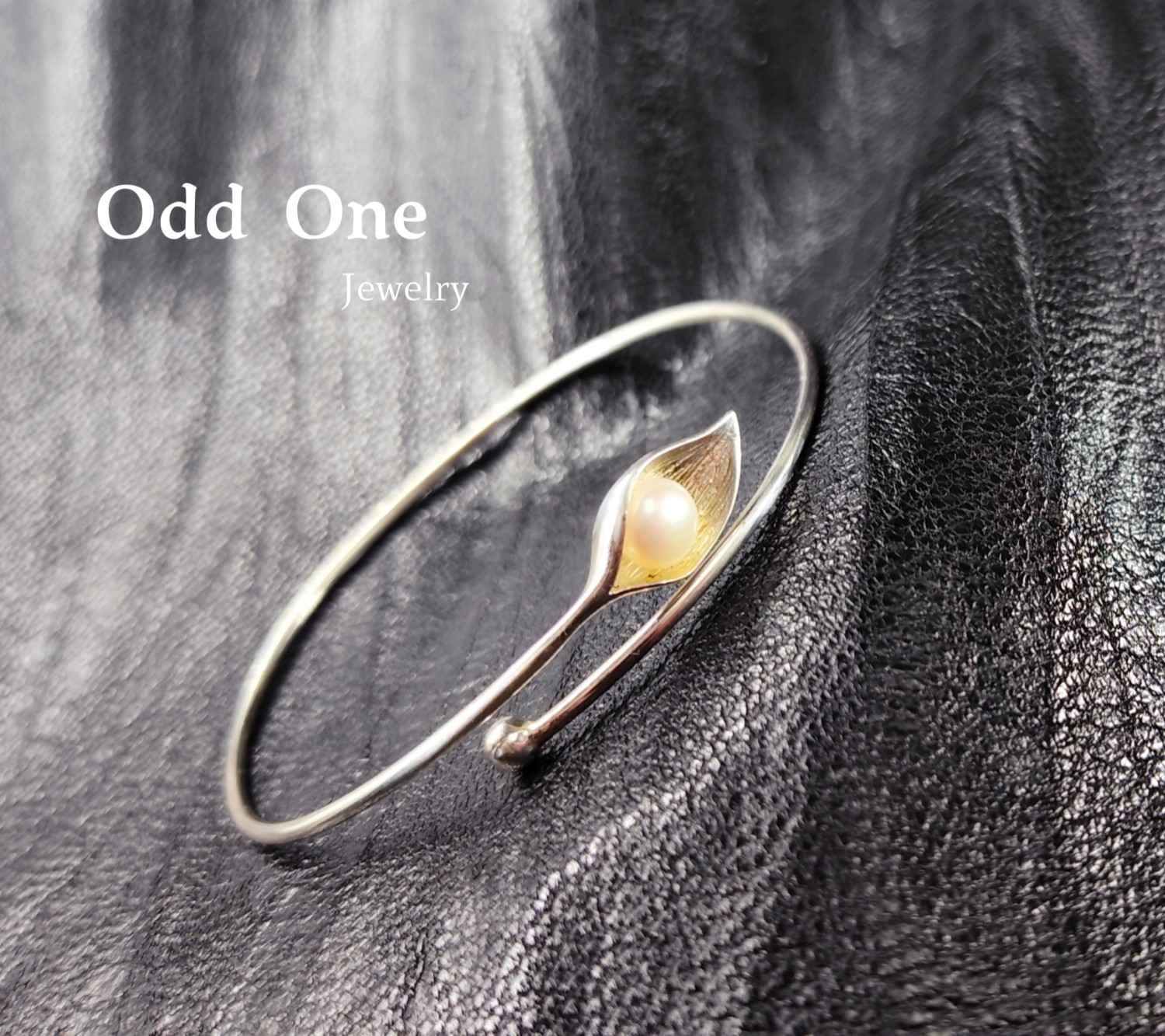 Odd One 925银优雅设计感马蹄莲花朵气质手镯