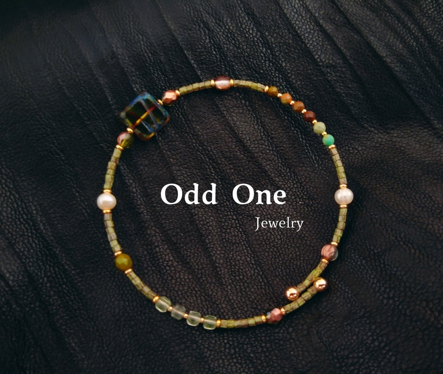 Odd One原创设计热带雨林捷克琉璃珠串珠手环手镯