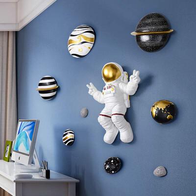 北欧宇航员儿童房男孩墙面装饰