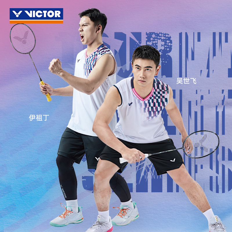 2025新款victor胜利羽毛球服球星同款大赛服无袖速干T恤短袖50002