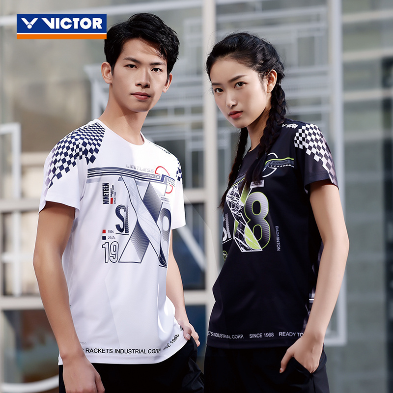 威克多羽毛球服T恤T-40043
