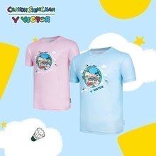 威克多VICTOR羽球球服蜡笔小新世界羽球日短袖T恤4502CS 4702JRCS