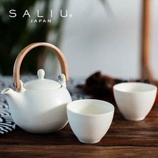 日本进口Saliu职人手工美浓烧陶瓷茶壶泡茶急须小号茶具套装礼盒