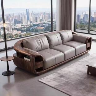 轻奢沙发宋式 美学客厅办公室高端定制家具 北美黑胡桃木意式 新中式