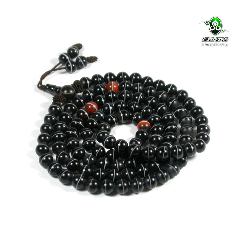 实物拍照 p不还价满籽108颗天然一线药师天珠手链送证zs4771