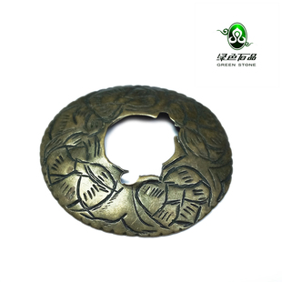 实物拍照wp1019 不还价 明清时手工雕民族风老配件老铜件