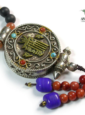 项坠/吊坠镶松石嘎乌盒吊坠项链