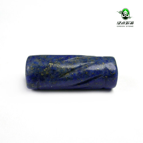 Lssp/绿色石品diy原矿青金石管珠