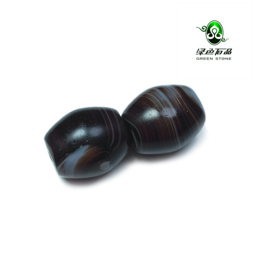 实物拍照wp6绿色老琉璃玛瑙配珠