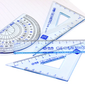 1919绘图套尺 量角器 考试套尺 三角尺 学生三角套尺 直尺 智高ZG