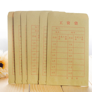 包邮2号5号牛皮纸 工资袋加厚信封 财务专用薪资袋 工薪袋 100个