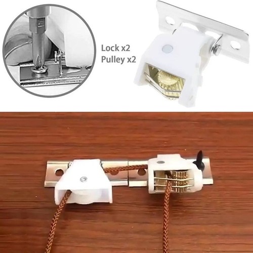 芦苇帘竹帘卷帘金属罗马升降配件塑料滑轮装置拉绳控制器锁具滑轮